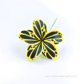 Hand-made Printed Morocco Style Foam Plumeria Hair Pick